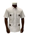 Chemise Homme Blanche Élégance Contemporaine – Détails Motifs Africains
